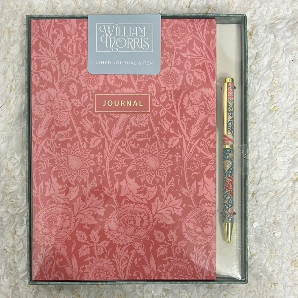 William Morris Pink Journal‎ and Pen Set